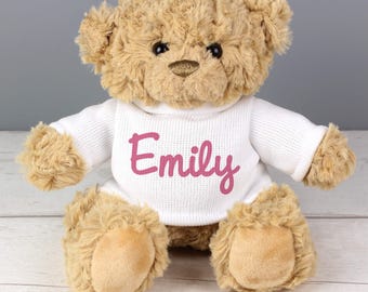 Personalised Children's Name Only Teddy Bear. New Baby Gift. New Born Gift. Big Brother Big Sister Gift. Welcome New Baby Gift.