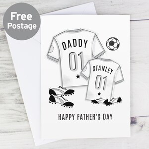 Personalised Football Mini Me Greeting Card. Father's Day. Birthday.
