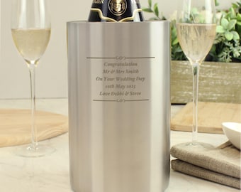 Personalised Any Message Wine Cooler. Wine Lovers Gift. Anniversary Gift. Retirement Gift. Leaving Gift. Gift For Her. Gift For Him.