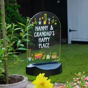 Personalised Vegetable Patch Allotment Outdoor Solar Night Light Garden Allotment Solar Light Colour Changing Sign. Gift For Gardeners.