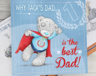 Personalised Me to You For Him Super Hero Poem Book. Father's Day. Dad. Grandad. Uncle.