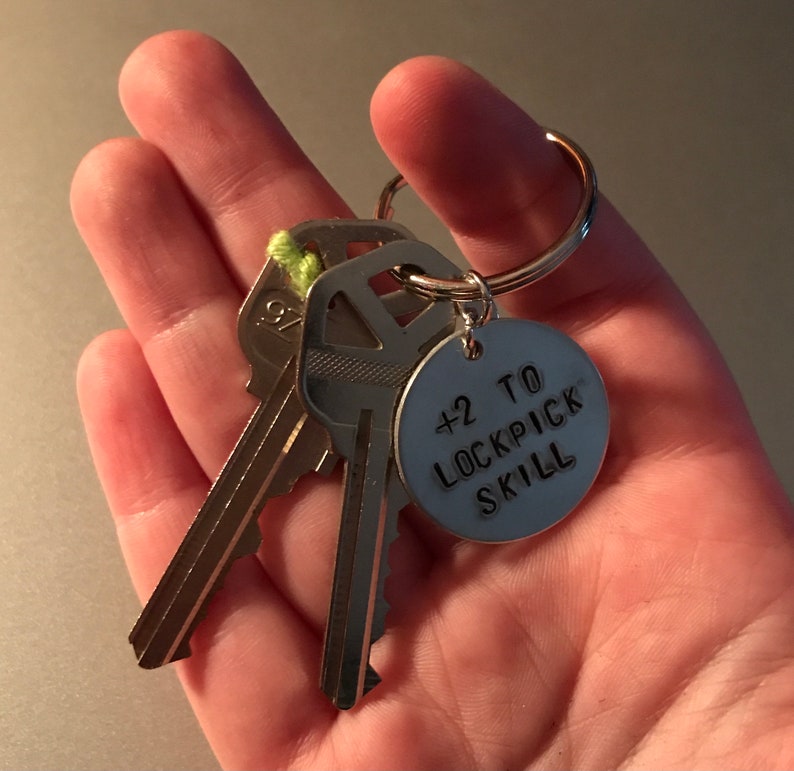 Lockpick Skills Dnd RPG Keychain on Circle or Plaque Etsy