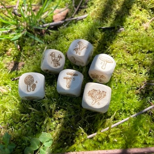 Custom WOOD Laser Engraved d6 Dice