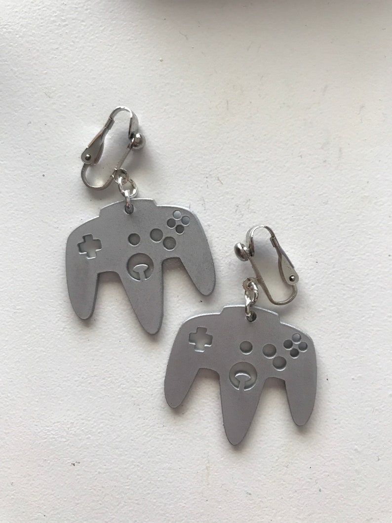 Laser Cut Acrylic Game Controller Earrings in N64 Switch Etsy