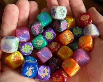 Custom Laser Engraved d6 Dice