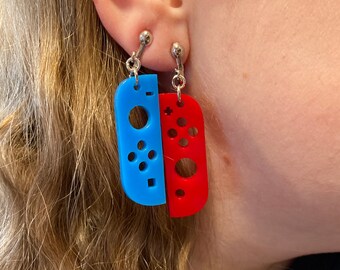 Laser Cut Acrylic Game Controller Earrings in N64, Switch, XBOX, Playstation, Gameboy, or PC / Mouse and Keyboard