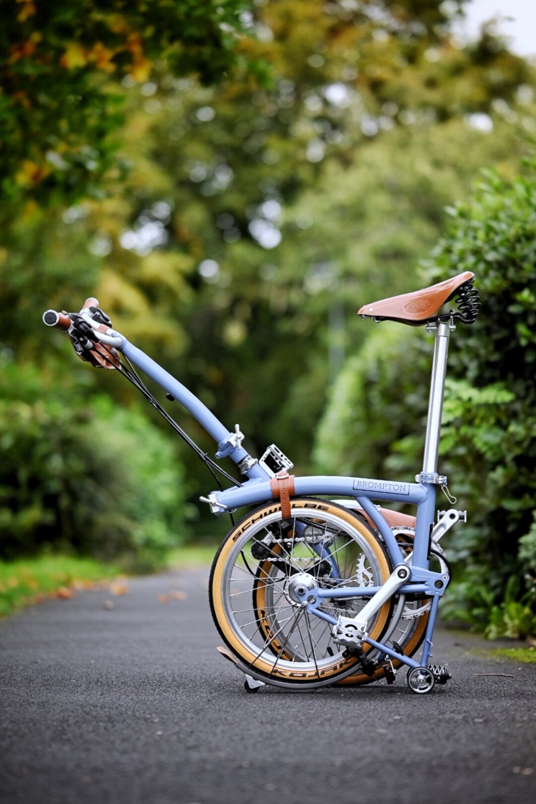 Brompton Mudguard Flap Set and Frame Protector in Tan Leather Etsy