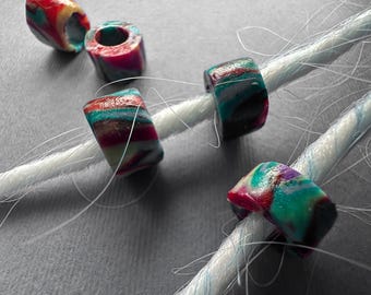 Dreads jewelry Set of 6 beads for dreadlock extensions accessories by Alice Dreads