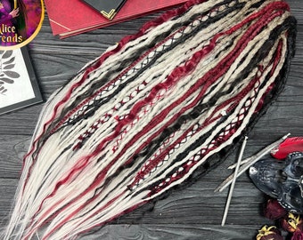 Crochet Dreads Extensions: brown platinum grey silver black burgundy Synthetic DE/SE Dreadlocks Curls