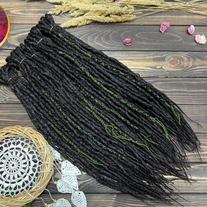 Darkest Brown Natural Black Long Crochet Synthetic Double Ended DE