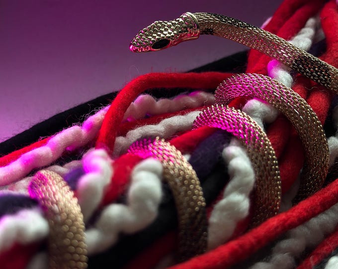Spiral Snake Dread Tie: Bendable Hair Jewelry for Dreads