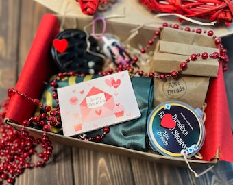 Boho style dreadlock accessories gift box for Valentine's lovers by Alice Dreads