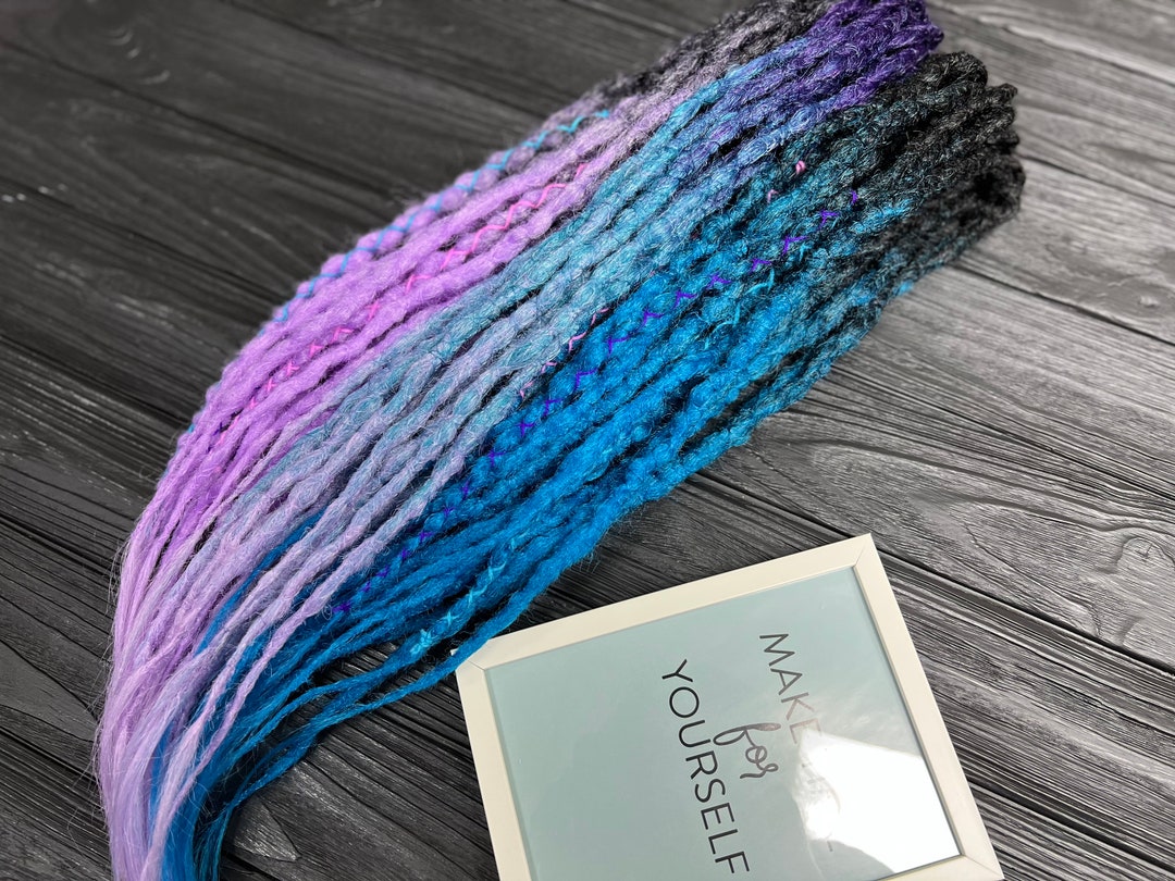 Dreadlock Extensions Set of Natural Look Synthetic Dreads Etsy