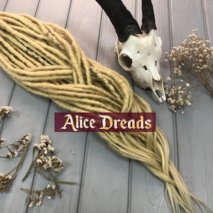 Full head set Dreadlock extensions Blond Alice ombre dreads Natural look