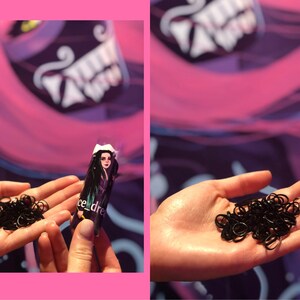 Dreadlock Rubber Bands: Black or Transparent Elastic Hair Ties (130-140 Pieces) image 4