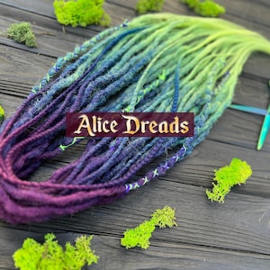 Crochet synthetic dreads dreadlocks with twists and braids yellow black blue purple lime