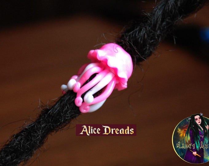 Alice Dreads Pink Jellyfish Dread Bead Accessories Ocean Cases Gift