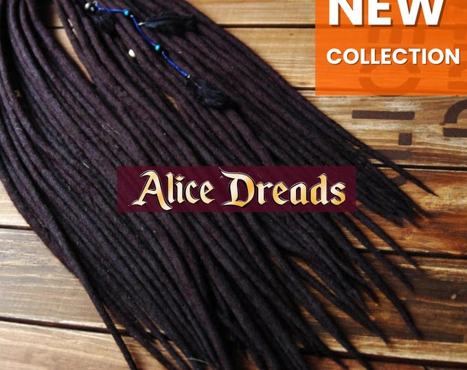 Dreadlock extensions one wool black dread double ended custom black dreadlocks