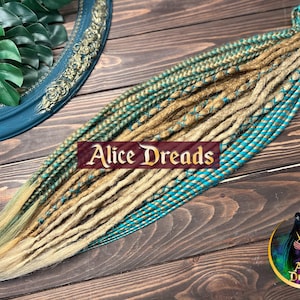 Blonde Crochet Dreads: Synthetic Turquoise Braids, Double/Single Ended