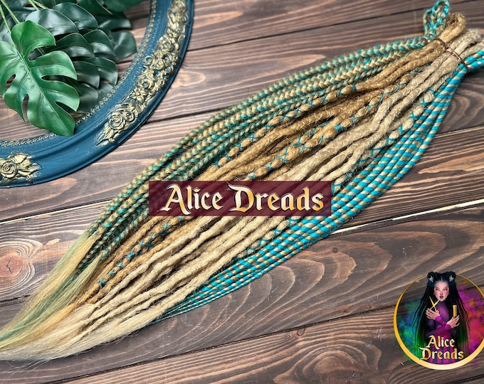 Blonde Crochet Dreads: Synthetic Turquoise Braids, Double/Single Ended