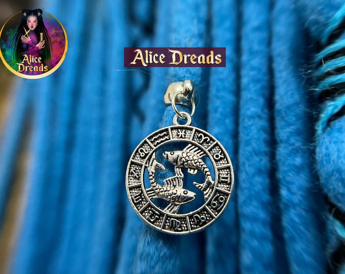 Bead for dreads Signs of the zodiac, astrology on the ring, accessories for locks, Hair beads