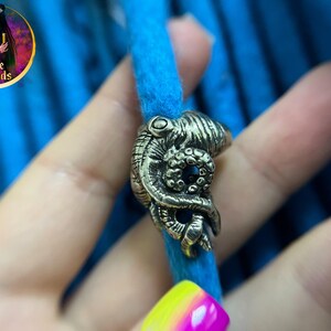 Metal bead for dreads octopus Dreadlock beads Braided Lanyard Pendant Octopus tentacles Accessories image 4