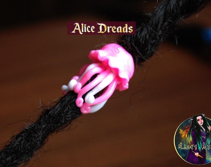 Dreadlock extensions Handmade Jewelry Bead for dreads Jellyfish Beads for dreadlocks