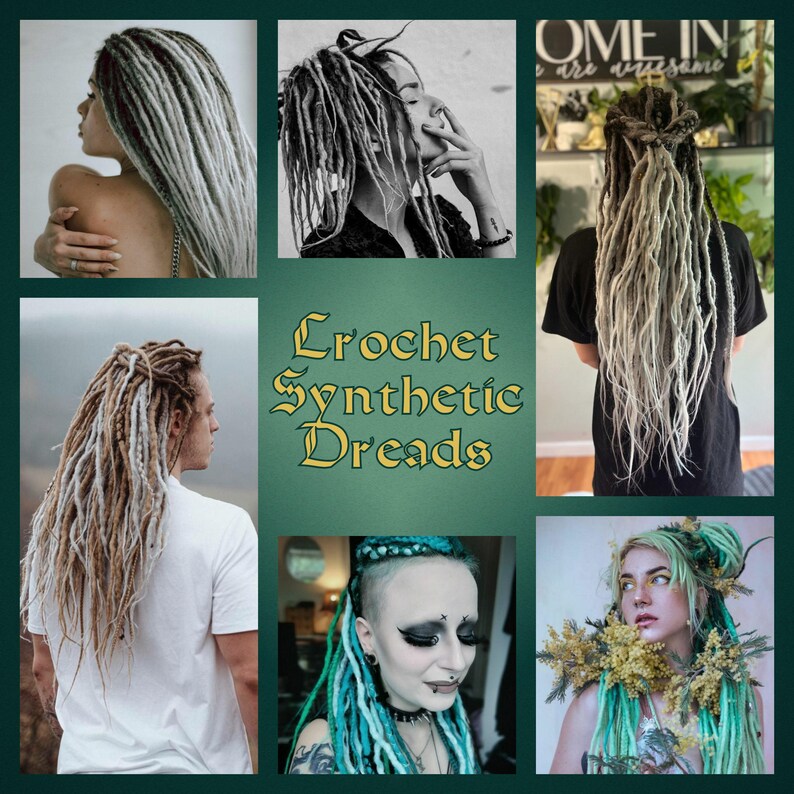 Blonde Dreadlock Extensions, Crocheted Synthetic Dread Set, Wedding DE SE Senegalese Dreads image 8
