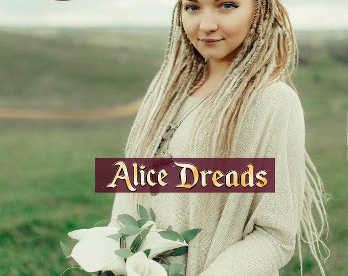Blonde Dreadlock Extensions, Crocheted Synthetic Dread Set, Wedding DE SE Senegalese Dreads