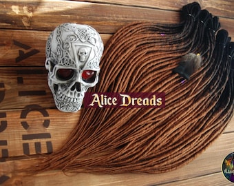 Ombre Synthetic Dreadlocks: Black to Brown, DE/SE Boho Hair Extensions
