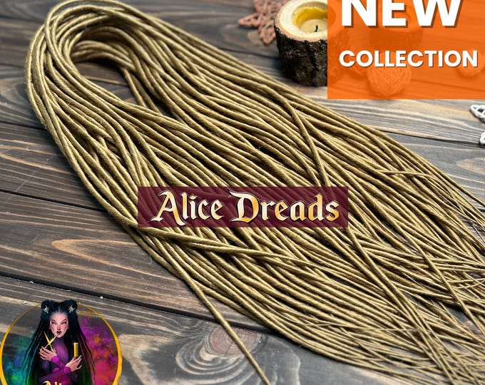 Honey Blonde Thin Synthetic Dreads: Double or Single Ended Extensions