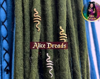 Five dread accessories, Bead for dreads, Hair beads, Dreadlock Beads, snake gold Copper silver