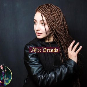 Full head brown dreadlock extensions set of synthetic classic double ended dreads