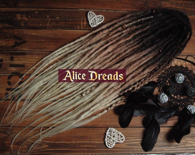 Crochet Synthetic Dreads: Black Brown Blonde Ombre, Custom Hair Extensions