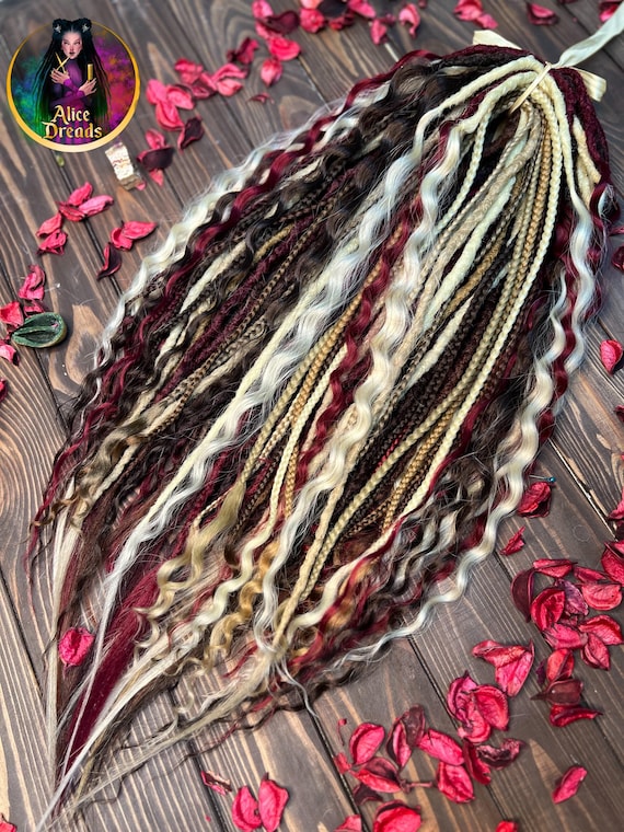 Crochet Synthetic Dreads: Brown, Blonde, Burgundy Curly Hair Extensions with Braids