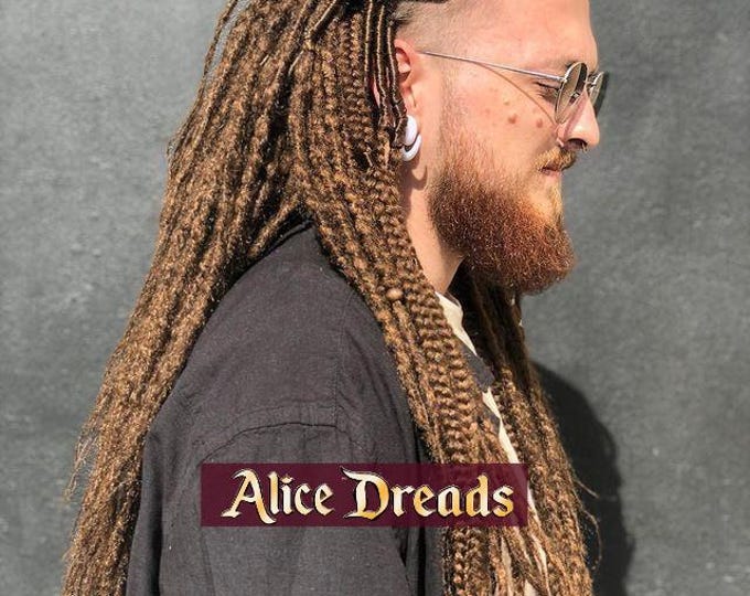 Crochet Synthetic Dreads: Medium Brown, Double Ended DE/SE, Full Head hair extensions