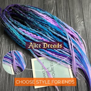 Synthetic dreads, Hair extensions, Double ended dread, Ombre de dread, Synthetic dread set, Crochet deadlock extensions, Purple dreadlocks