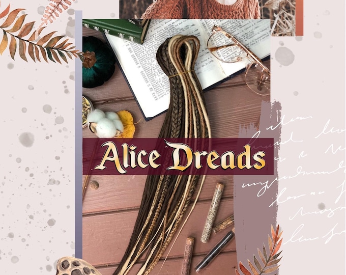 Brown Blonde Synthetic Dreadlocks: Single or Double Ended Dreads and braids