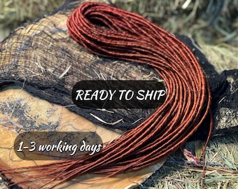 50 DE Synthetic dreads for ginger auburn hair ombre double ended dreadlocks extensions