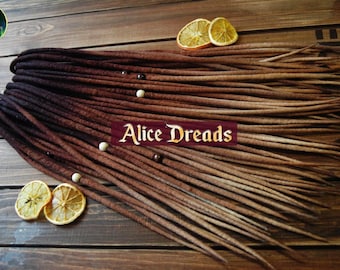 Wool ombre double ended dreadlocks DE dreads