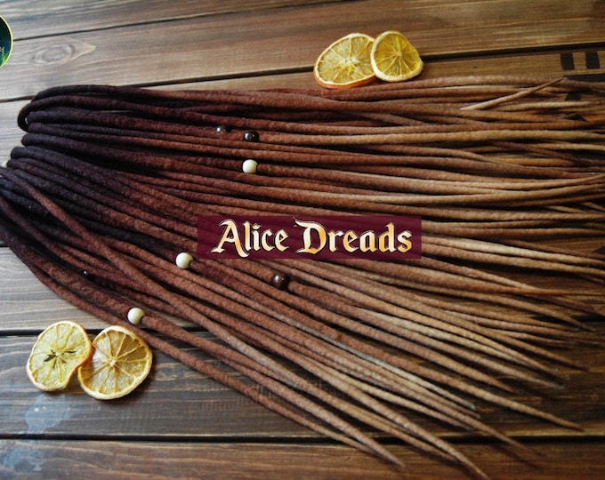 Wool ombre double ended dreadlocks DE dreads