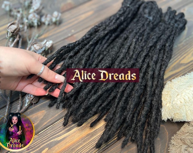 Black Crochet Synthetic Dreads: Natural Look, Blunt Ends, DE Dreadlocks rastas