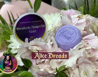 Dreadlocks Shampoo Bar "Violet": For Colored Hair, for all scalp types + Free Storage Box