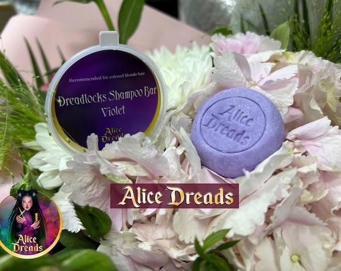 Violet Dreadlock Shampoo Bar, Cool-Toned Blonde Cleanser, Color Protection l