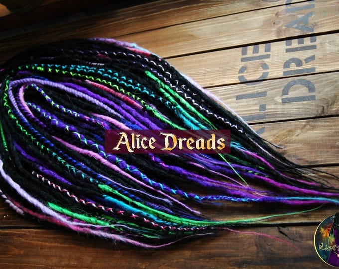 Synthetic double ended dreads 5 DE - 50 DE mix structures