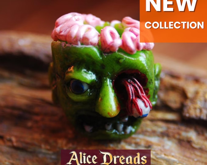 Dreadlock Extensions Horror Hair Bead for dreadlocks Frankenstein by AliceDreads