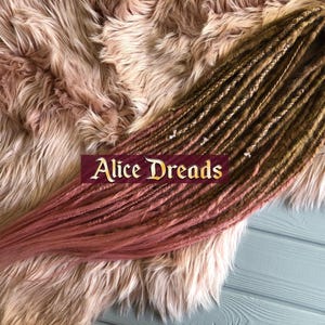 Set of natural look synthetic double ended dreads accent dreads custom dreadlocks sahara blonde Victorian rose pastel powder loose ends