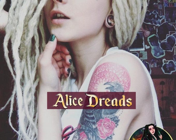 Blonde Crochet Synthetic Dreadlocks: Handmade DE Dreadlock Extensions
