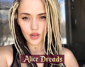 Brown Blonde Thin Synthetic Dreadlocks – Double/Single-Ended dreads