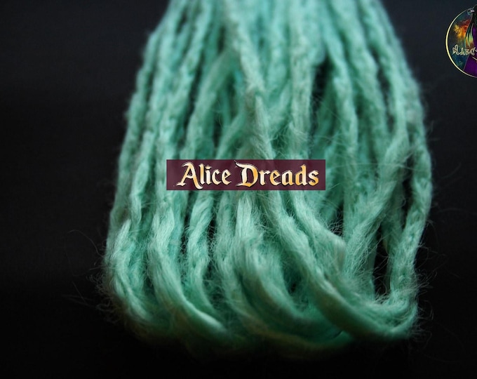 Mint full set dreadlock extensions synthetic crochet double ended DE dreads for full head